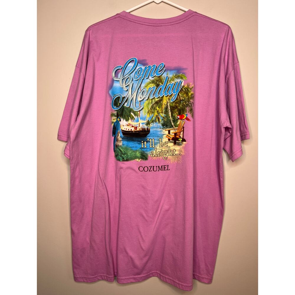 Margaritaville Jimmy Buffett Come Monday Song Lyrics Cozumel Mexico Shirt XXL